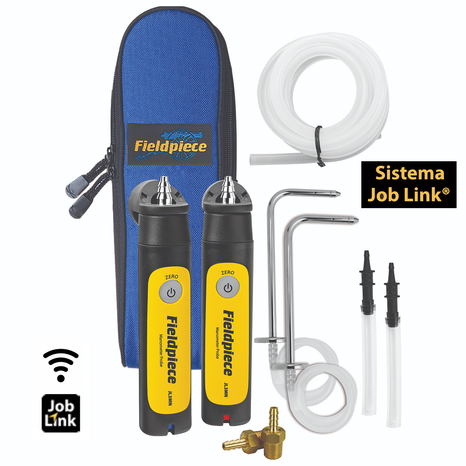 Fieldpiece USA - JL3KM2 - kit sonde manometriche a doppia porta (2 sonde) - sistema wireless Job Link