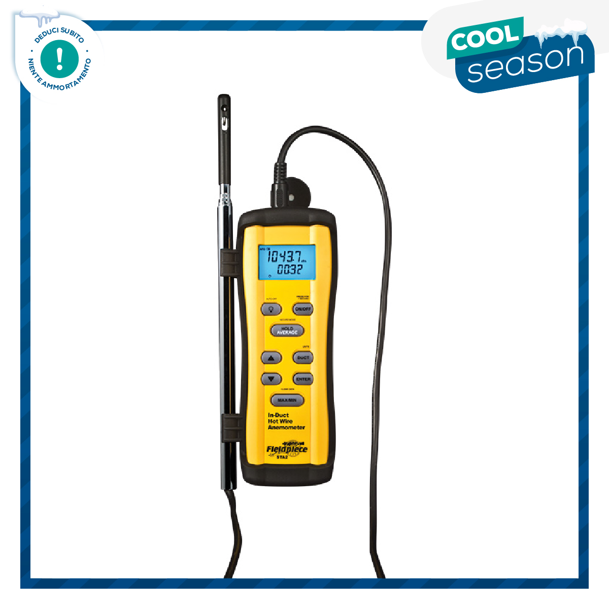 Fieldpiece USA - STA2 Anemometro a filo caldo per condotti