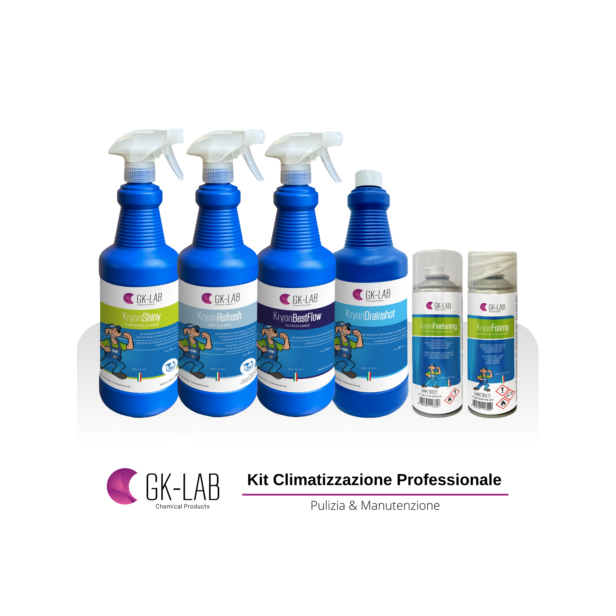 GK-Lab Kit Professionale per manutenzione sistemi di Climatizzazione (A/C)