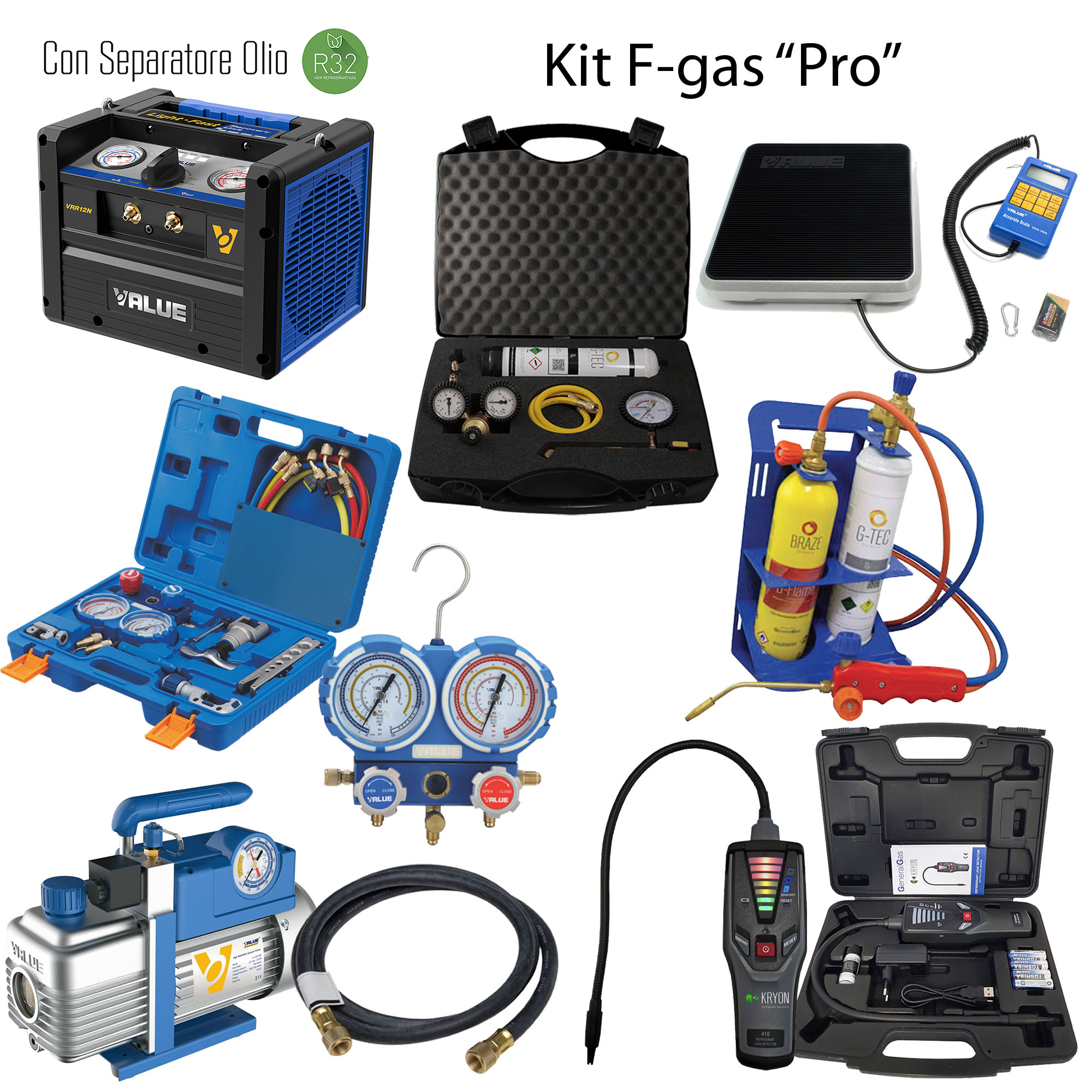Kit PRO F-GAS: attrezzature HVACR in kit completo