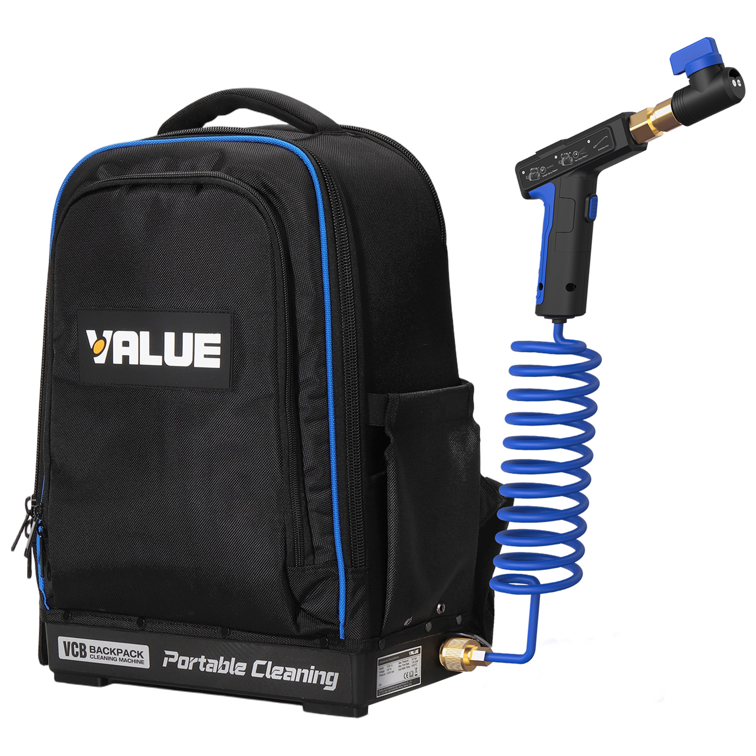 VALUE Idropulitrice Portatile a Batteria per Sistemi HVACR VCB-1Li - due Livelli di Pressione (4,5 e 6,5 bar) - Portata 1,8 litri/minuto