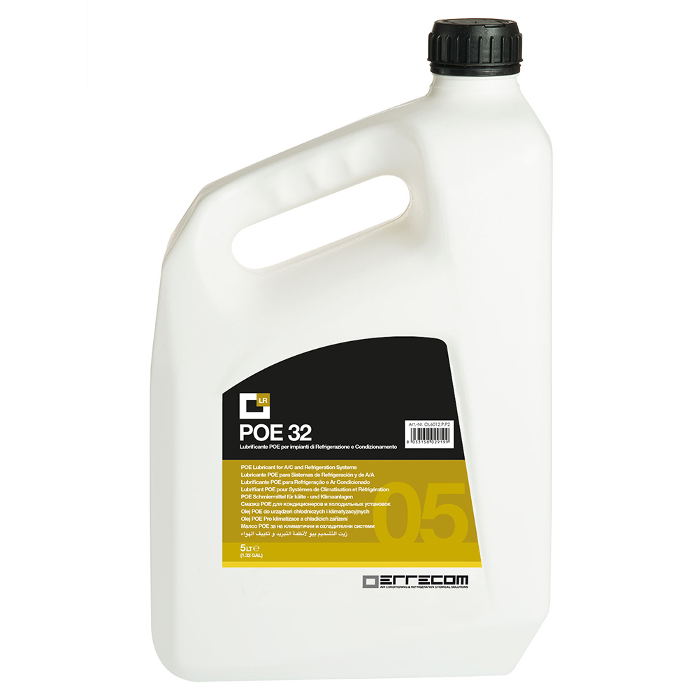 2 x Olio lubrificante R&AC Polyol Estere (POE) Errecom 32 - Tanica in Plastica da 5 lt. - Confezione n° 2 pz. (totale 10 litri)