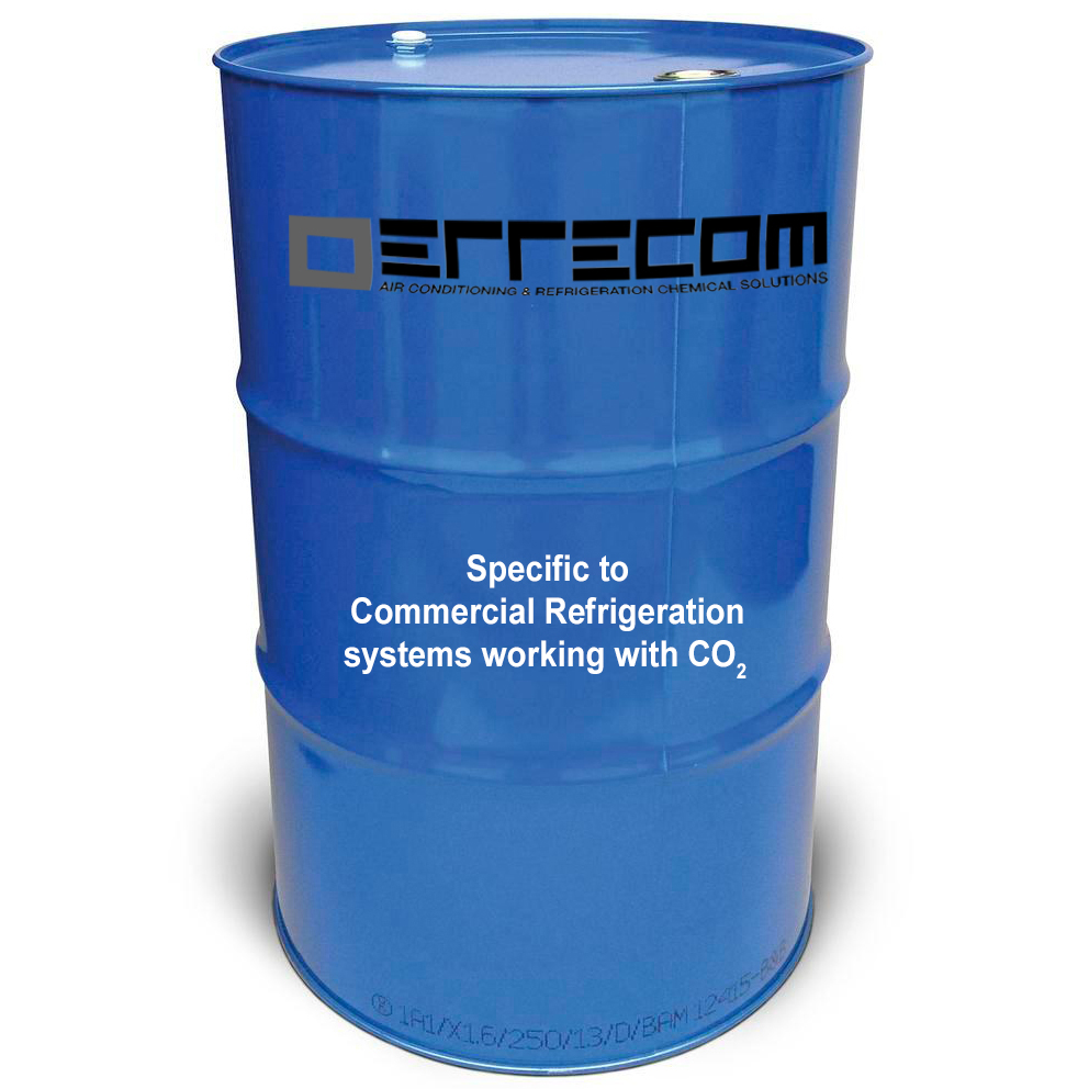Olio lubrificante Refrigerazione Polyol Estere (POE) specifico per CO2 Errecom 55 - Fusto in Metallo da 200 litri - Confezione n° 1 pz.