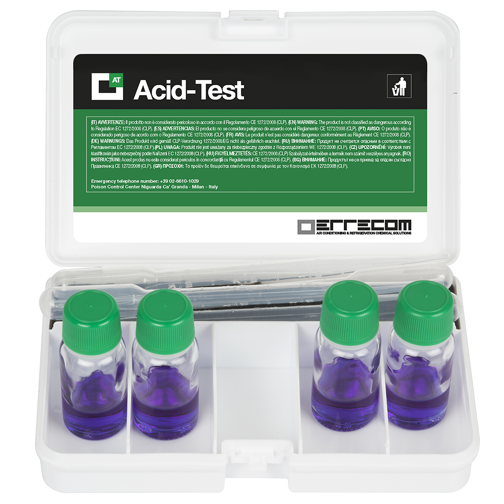Test per verificare la presenza di Acido nei Lubrificanti - ACID TEST - 4 Test per Kit - Confezione n° 12 pz