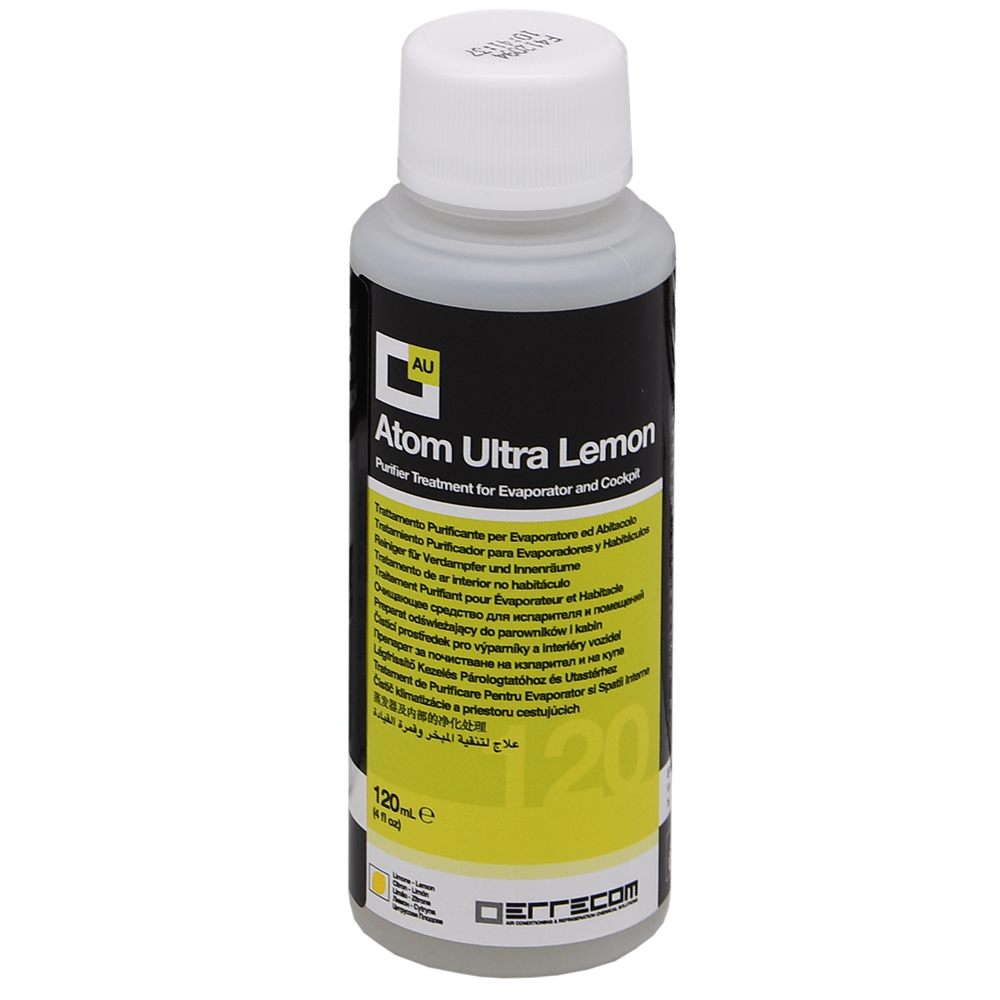 Disinfettante - kit di ricariche trattamento Purificante per Nebulizzatore Ultrasonico - ATOM ULTRA da 120 ml - LEMON - Disinfettante registrato in Germania (N69544) - n° 12 pz.