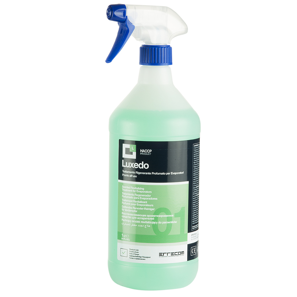 Igienizzante profumato per Superfici ed Evaporatori - Pronto all'Uso - LUXEDO SPRAY - Disinfettante registrato in Germania (N69541) 1 litro - confezione n° 6 pz.