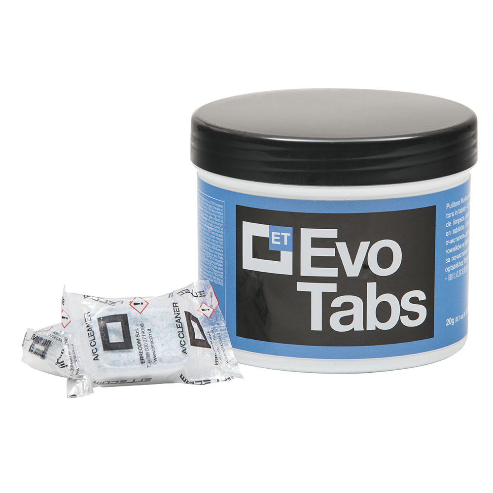 Pulitore Purificante per Evaporatori in Pastiglie - EVO TABS - Barattolo da 18 Pastiglie - Confezione n° 1 pz.