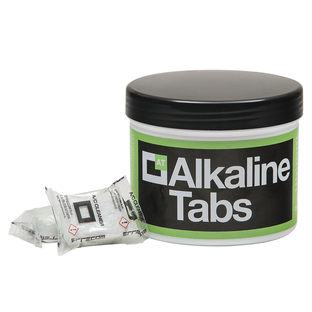 Pulitore Alcalino per Condensatori in Pastiglie - ALKALINE TABS - Barattolo da 18 Pastiglie - Confezione n° 1 pz.