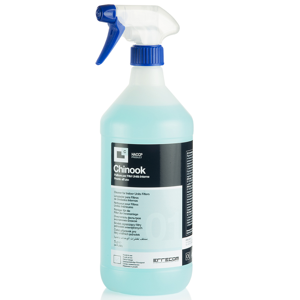 Pulitore Spray per Filtri Unità Interne - Pronto all’uso - CHINOOK - 1 lt - Confezione n° 6 pz.