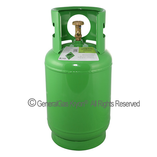 Bombola vuota T-PED ricaricabile 13,6 lt - 42 bar, connessione 17E, completa di valvola monofase 1/4 SAE