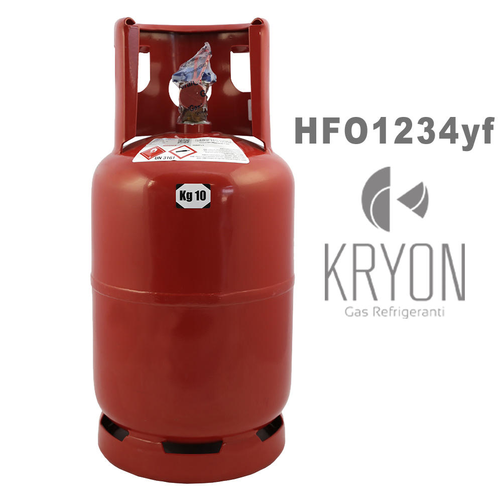 1234yf Kryon® HFO yf in confezione 13 Lt / 5 Kg - 42 Bar T-PED - valvola 1/2 ACME LH (adattatore con uscita attacco rapido alta pressione non incluso)