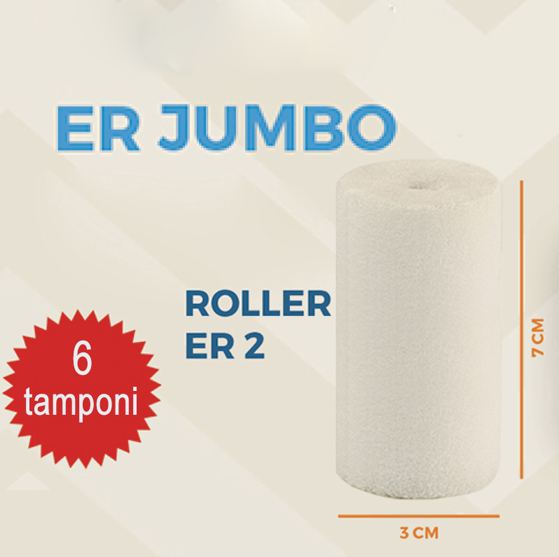 Brasotek - 6 x ROLLER ER2 JUMBO - Kit ricambi composto da 6 tamponi grandi (per flacone 40 ml) - Foto 1 