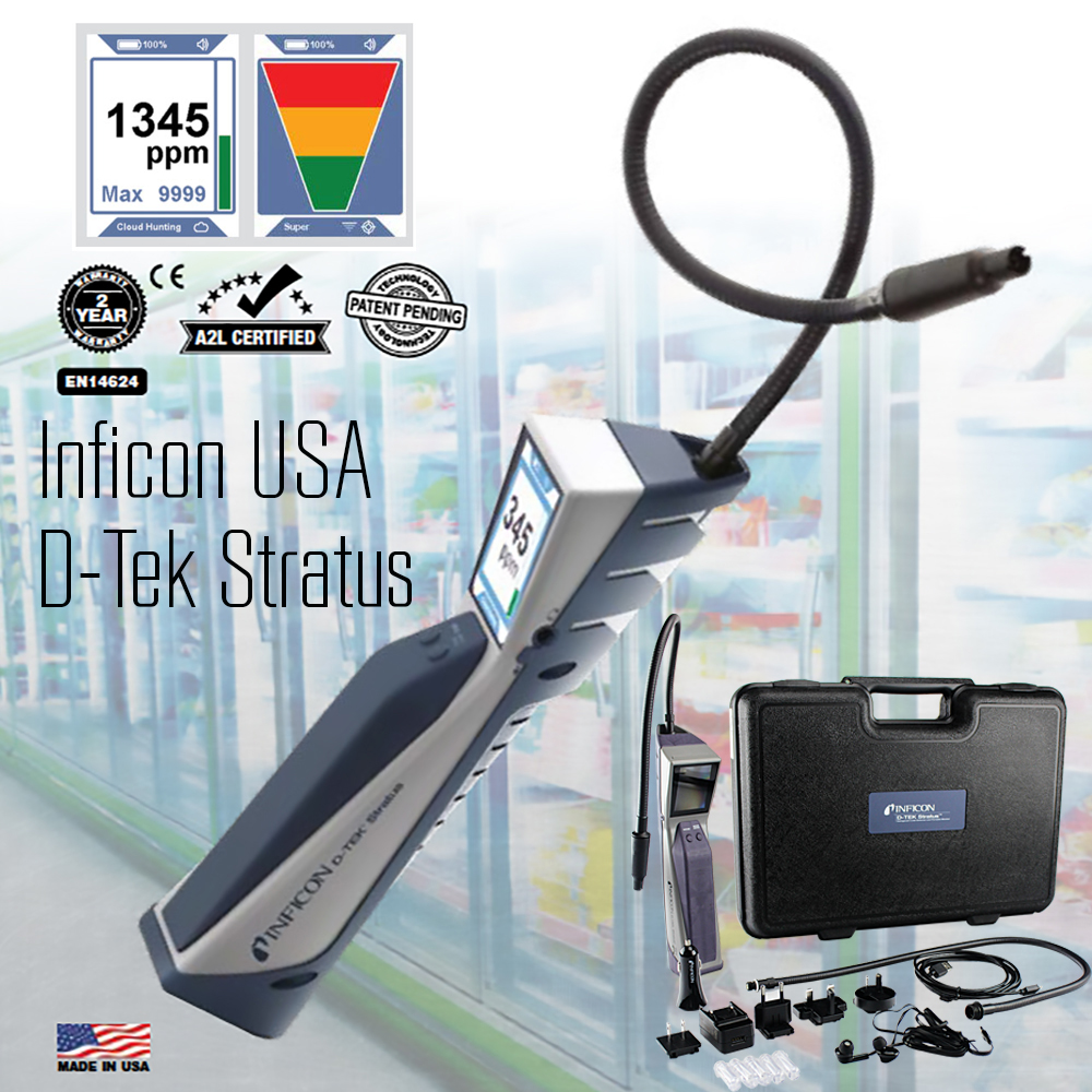 Cercafughe portatile per rilevazione perdite gas refrigerante INFICON D-TEK Stratus - sensibilità 1 grammo/anno