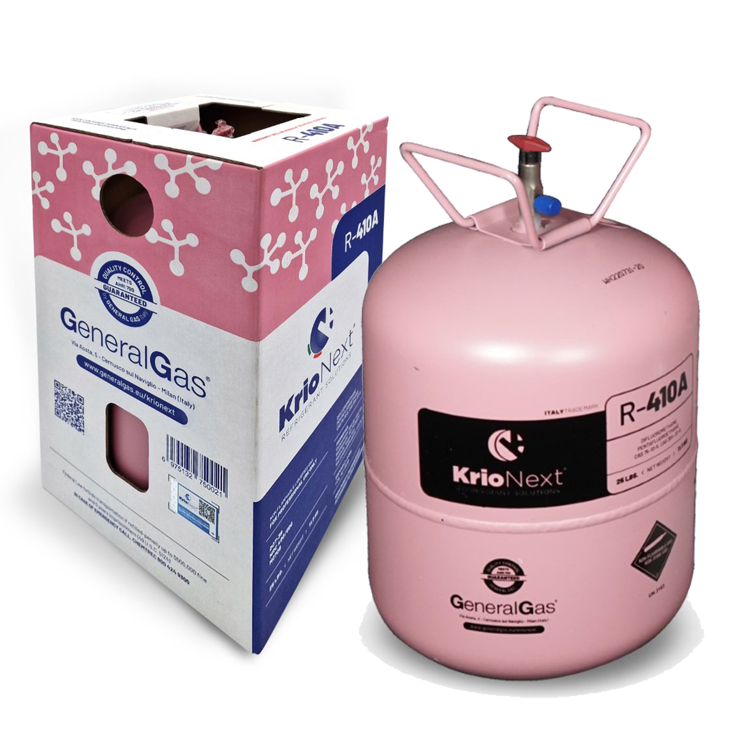 R410A KrioNext® 410A in Bombola DOT39 non ricaricabile - 13,77 Lt / 35 Bar - 11,3 Kg - Qualità AHRI700-2019 USA standard