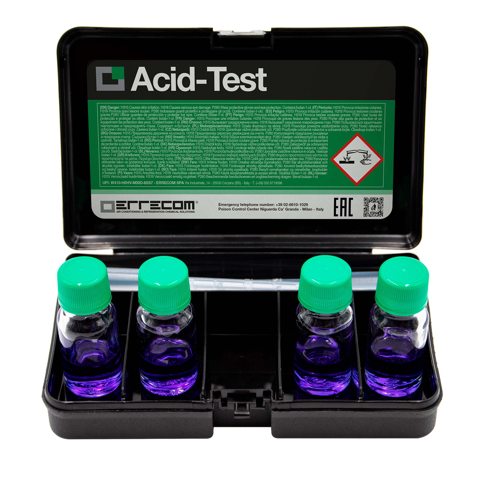 12 x Test per verificare la presenza di Acido nei Lubrificanti - ACID TEST - 4 Test per Kit - Confezione n° 12 pz