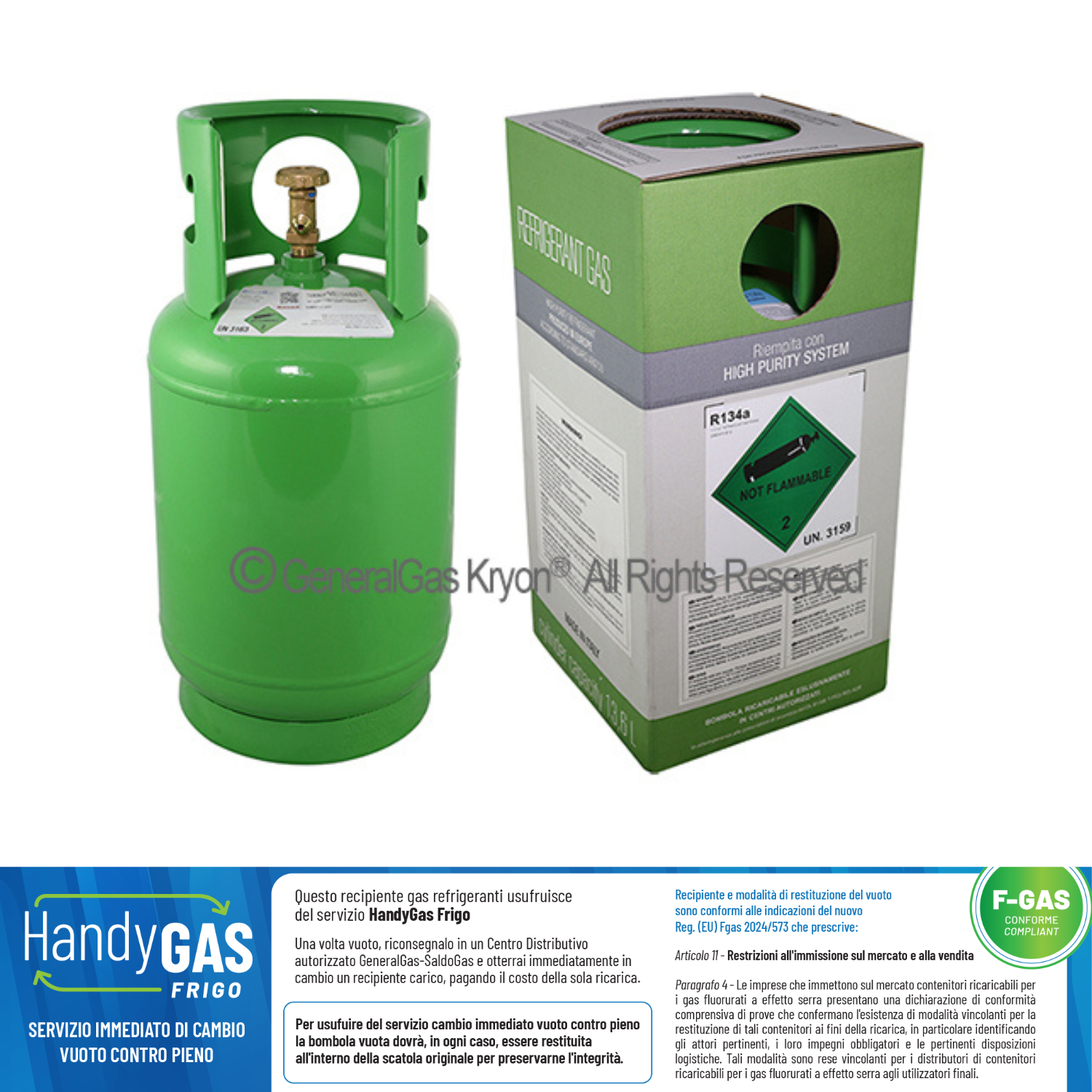 R448A Solstice® N40 (HFO-HFC) in Bombola Kryobox 12,5 Lt - 10 Kg / 48 bar