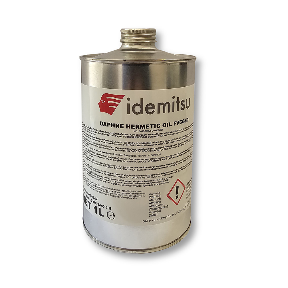 Lubrificante PVE Idemitsu - Daphne Hermetic Oil FVC68D - Tanica in Metallo da 1 litro