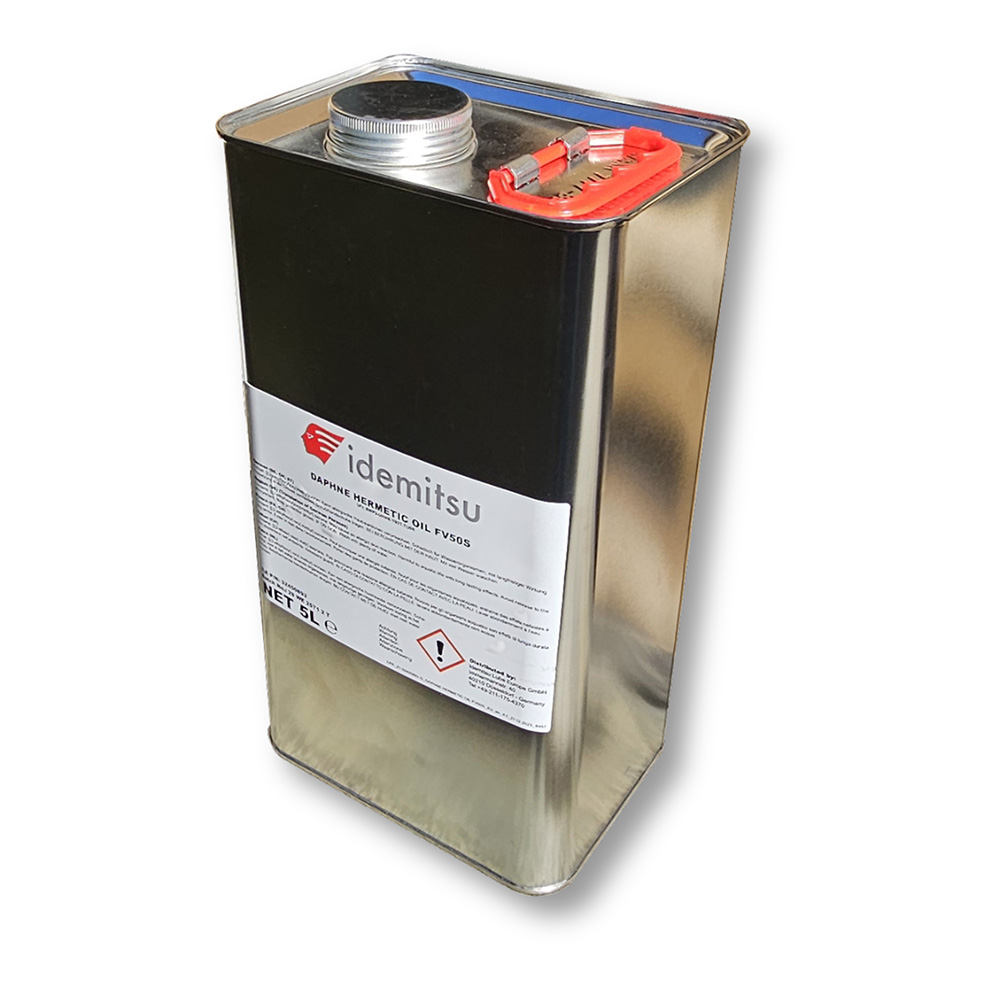 Lubrificante PVE Idemitsu - Daphne Hermetic Oil FV50S - Tanica in Metallo da 5 litri