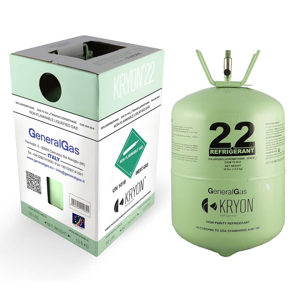 R22 Kryon® 22 disposable cylinder DOT39 13,77 Lt / 22Bar 13,6Kg Produ