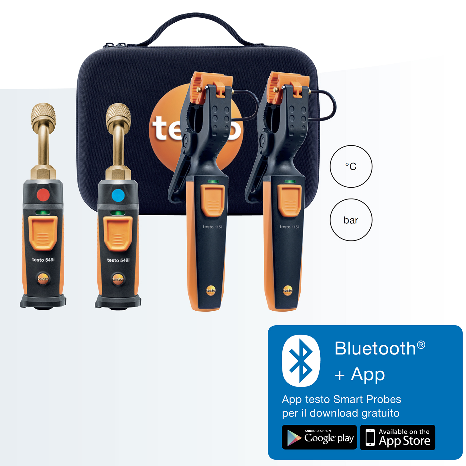 Entender mal Muslo Momento Testo Smart Probes – AC & refrigeration test kit 2 x testo 549i high-pres Entender mal Muslo Momento Testo Smart Probes – AC & refrigeration test kit 2 x testo 549i high-pres