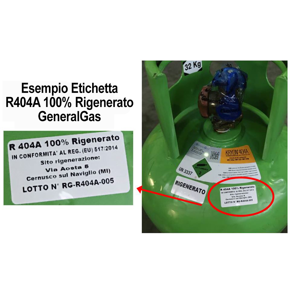 R404A 100 Reclaimed (meets AHRI700 quality standards)