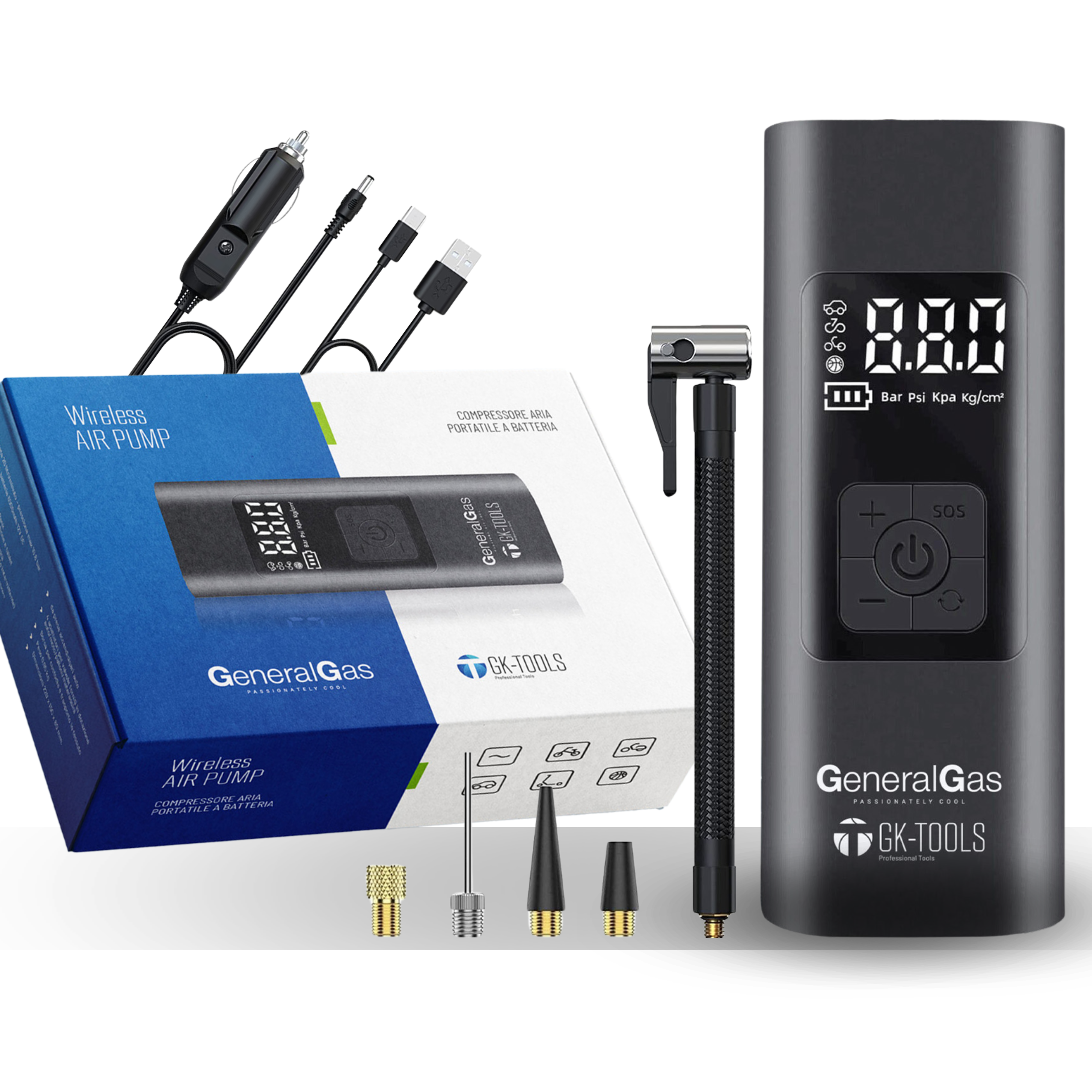 Portable battery compressor